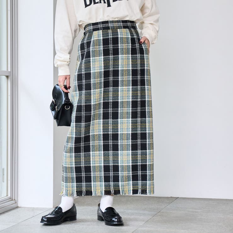 スプリングツイードナロースカート | coen【women】 | 詳細画像2 