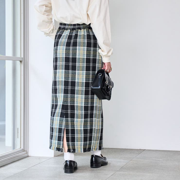 スプリングツイードナロースカート | coen【women】 | 詳細画像4 