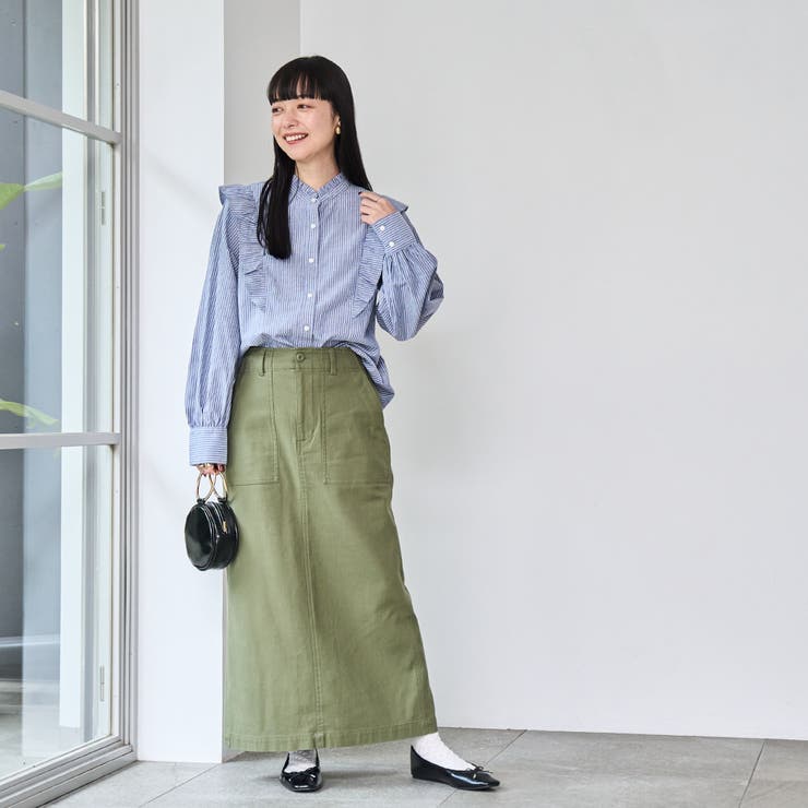 コンフォートバックサテンベイカースカート(WEB限定サイズ)[品番