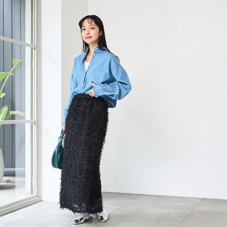 カットジャガードナロースカート | coen【women】 | 詳細画像17 