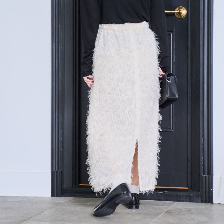 カットジャガードナロースカート | coen【women】 | 詳細画像4 