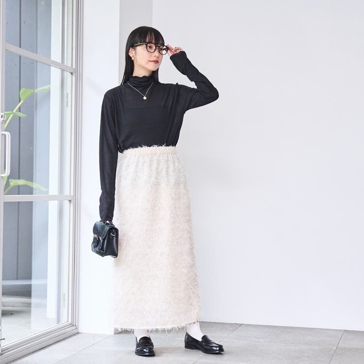 カットジャガードナロースカート | coen【women】 | 詳細画像5 