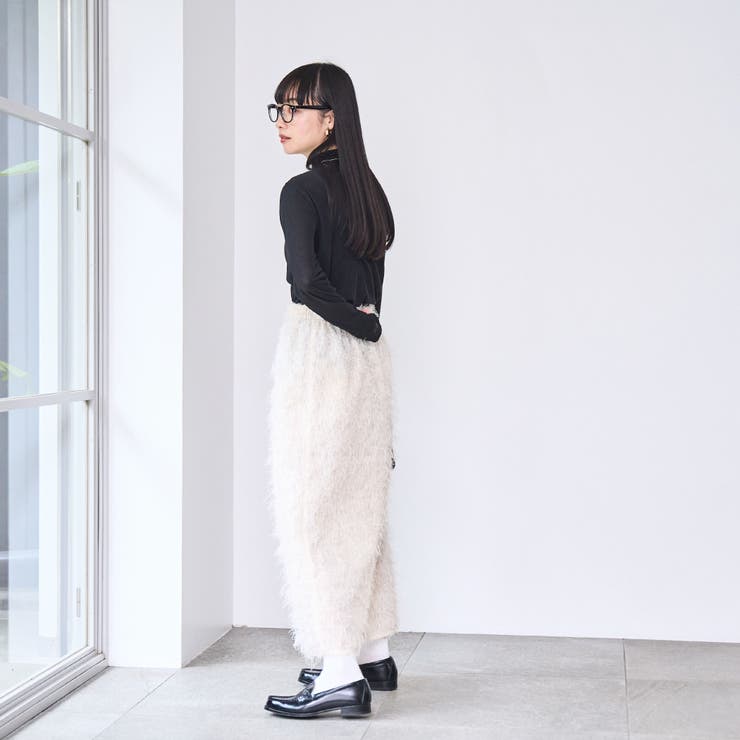 カットジャガードナロースカート | coen【women】 | 詳細画像7 