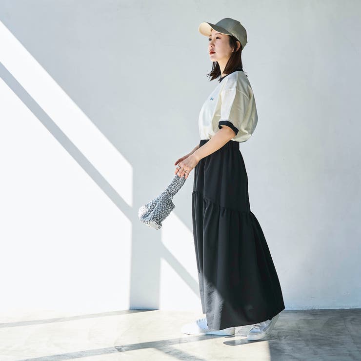 シアサッカーティアードフレアスカート | coen【women】 | 詳細画像13 