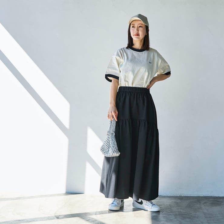 シアサッカーティアードフレアスカート | coen【women】 | 詳細画像14 