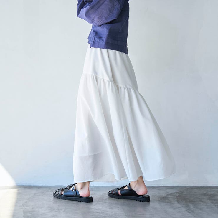 シアサッカーティアードフレアスカート | coen【women】 | 詳細画像2 