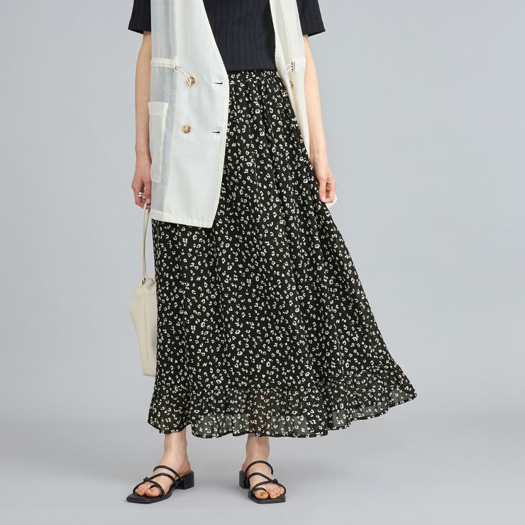 レオパードプリントフリルギャザースカート | coen【women】 | 詳細画像1 