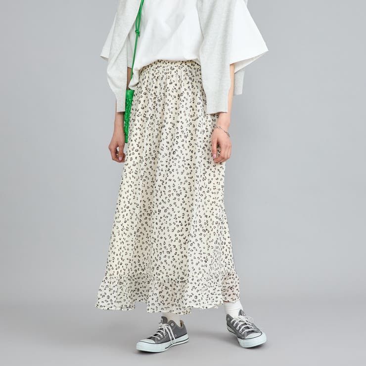 レオパードプリントフリルギャザースカート | coen【women】 | 詳細画像11 