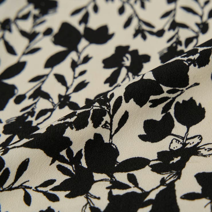 バイカラーボタニカルプリントフレアスカート[品番：COEW0005681