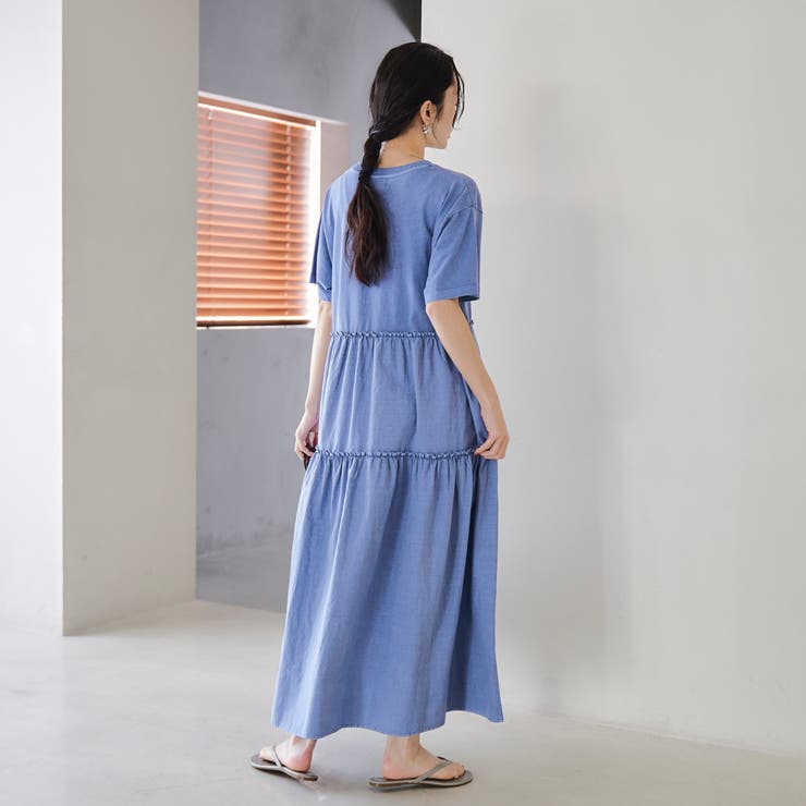 ピグメント布帛ドッキングフリルワンピース | coen【women】 | 詳細画像15 