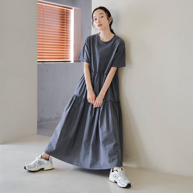 ピグメント布帛ドッキングフリルワンピース | coen【women】 | 詳細画像2 