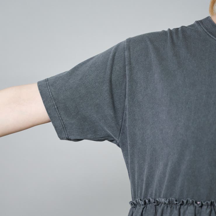 ピグメント布帛ドッキングフリルワンピース | coen【women】 | 詳細画像24 