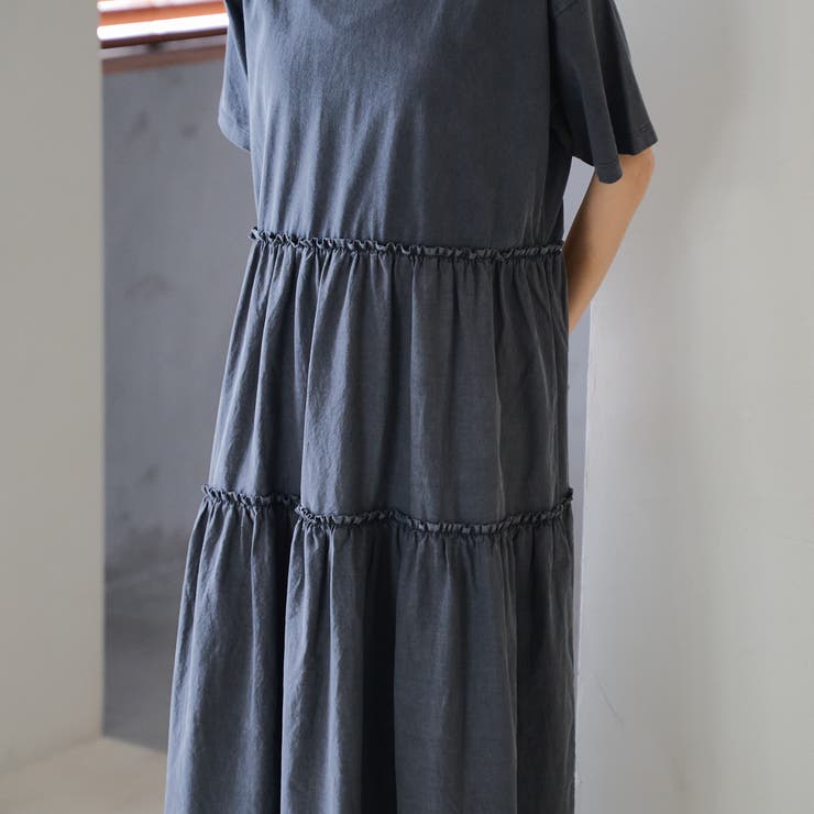 ピグメント布帛ドッキングフリルワンピース | coen【women】 | 詳細画像6 