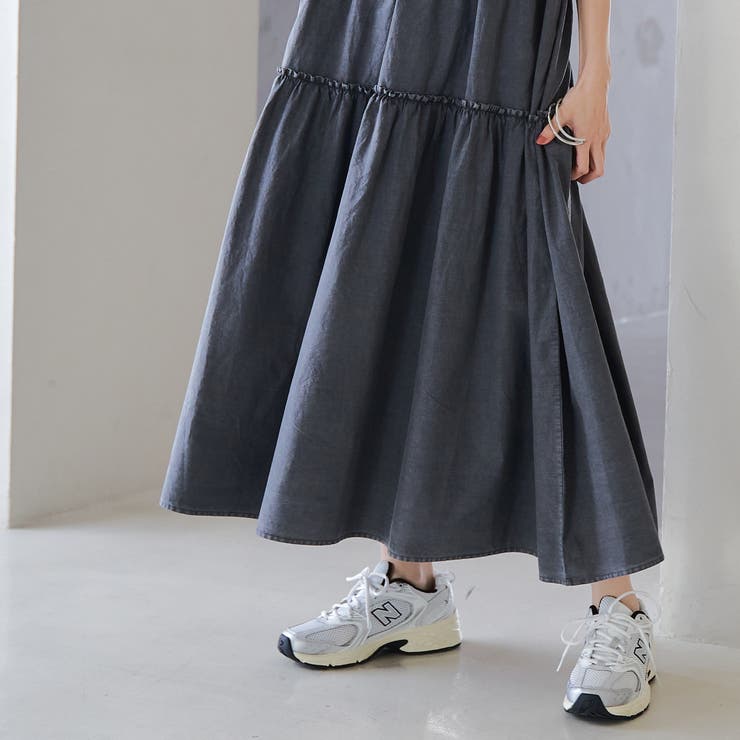 ピグメント布帛ドッキングフリルワンピース | coen【women】 | 詳細画像7 