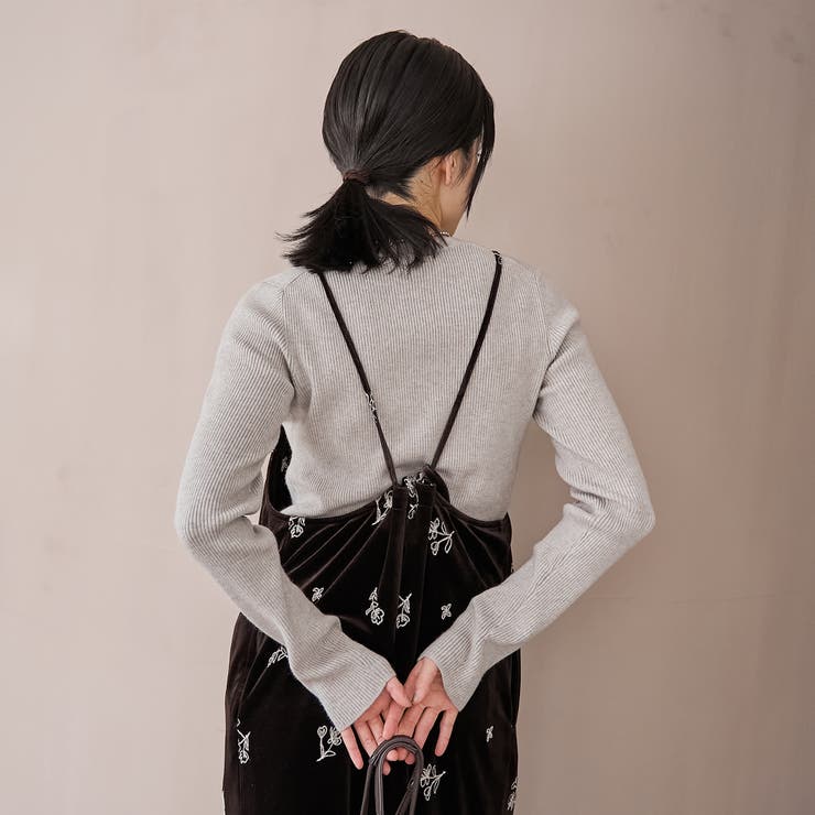 フラワー刺繍ベロアサロペット | coen【women】 | 詳細画像14 