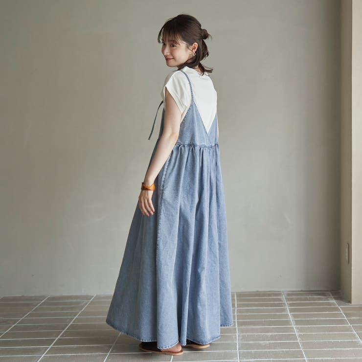 コットンレーヨンデニムキャミワンピース | coen【women】 | 詳細画像8 