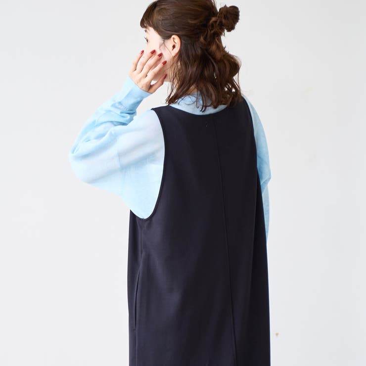 【UVカット / 防シワ / ストレッチ】カットジョーゼットUネックジャンスカ | coen【women】 | 詳細画像6 