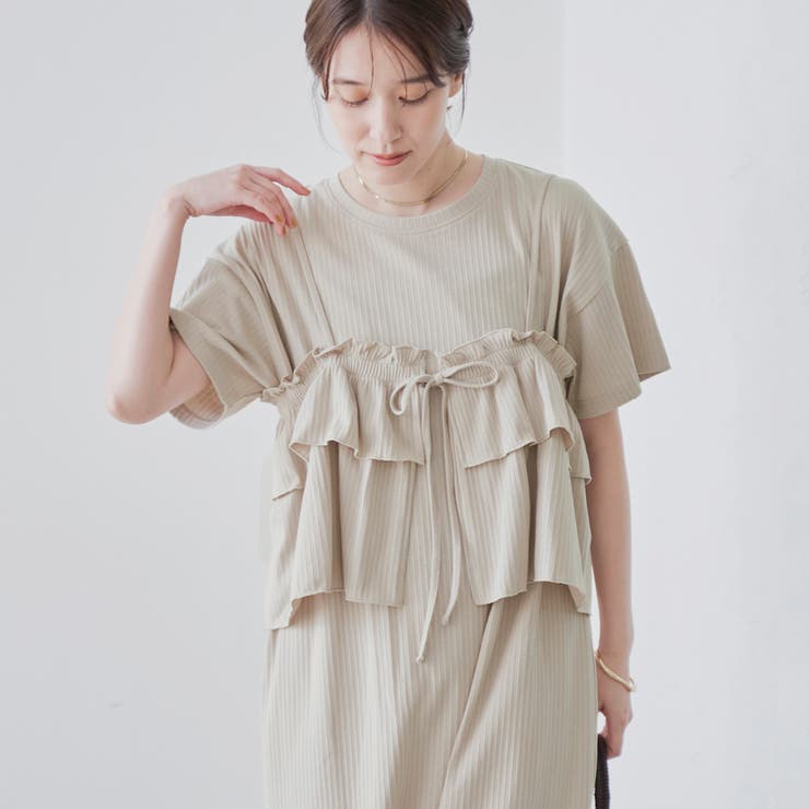 BEIGE | 【セットアイテム】キャミセットリブワンピース | coen【women】