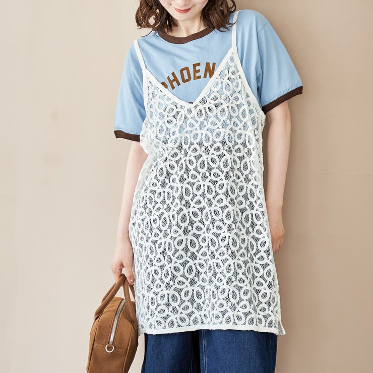 OFF WHITE | レースキャミソールワンピース | coen【women】