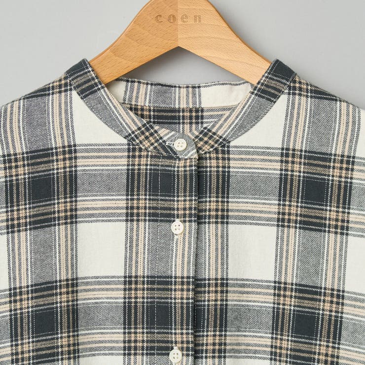 オンブレチェックライトネルシャツワンピース | coen【women】 | 詳細画像27 