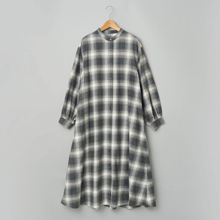 オンブレチェックライトネルシャツワンピース | coen【women】 | 詳細画像32 
