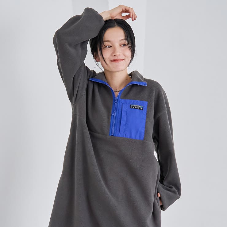 【PARKNIK（パークニック）】ハーフスナップフリースワンピース | coen【women】 | 詳細画像5 