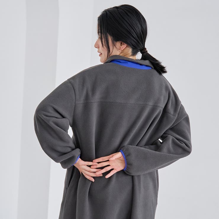 【PARKNIK（パークニック）】ハーフスナップフリースワンピース | coen【women】 | 詳細画像6 