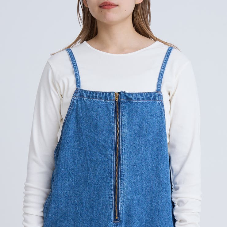 フロントジップデザインデニムサロペット | coen【women】 | 詳細画像18 