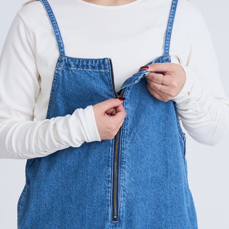 フロントジップデザインデニムサロペット | coen【women】 | 詳細画像19 