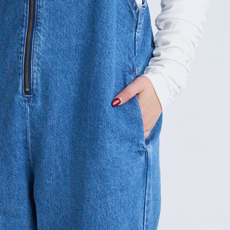 フロントジップデザインデニムサロペット | coen【women】 | 詳細画像20 