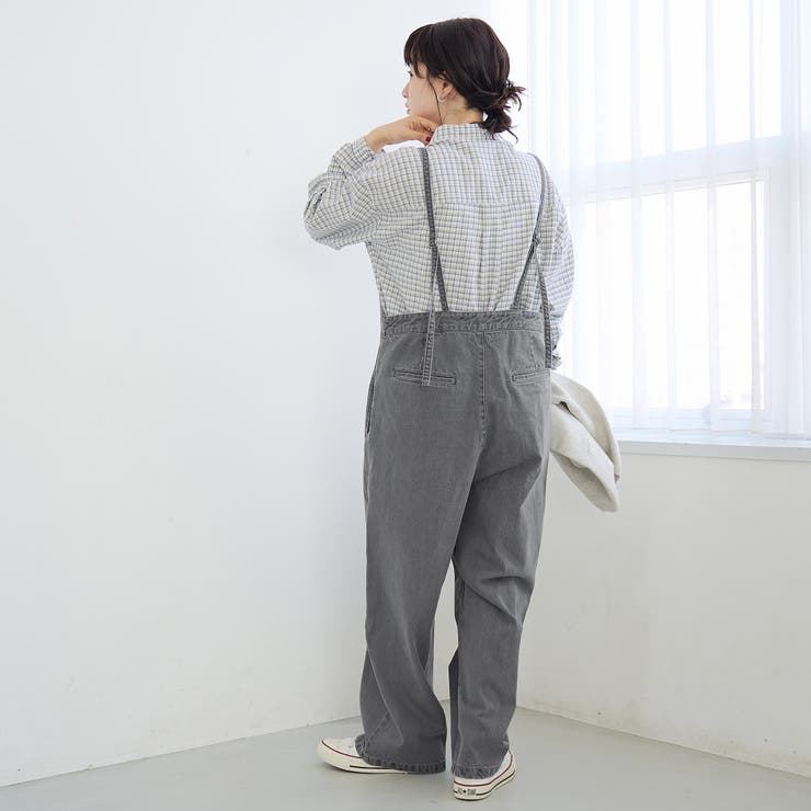 フロントジップデザインデニムサロペット | coen【women】 | 詳細画像4 