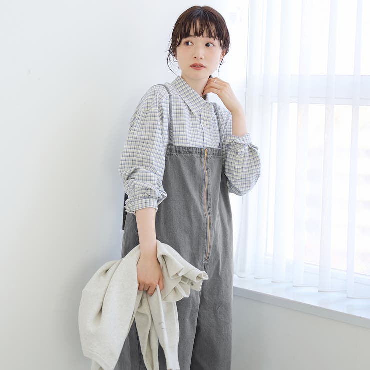 フロントジップデザインデニムサロペット | coen【women】 | 詳細画像5 