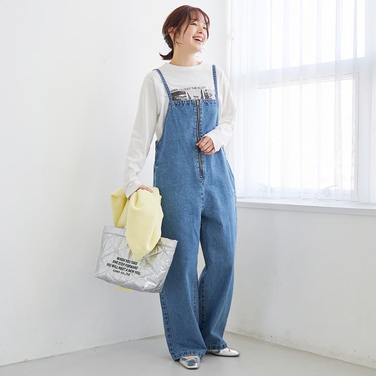 COBALT | フロントジップデザインデニムサロペット | coen【women】