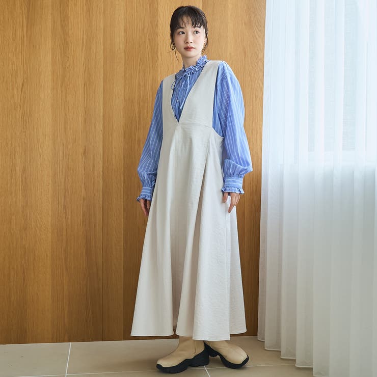 NATURAL | ポリツイルAラインジャンスカ | coen【women】