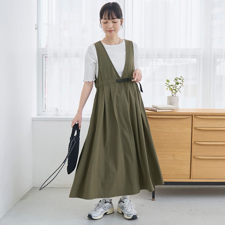 OLIVE | 【接触冷感/UVカット】C.mt 撥水Vネックフレアジャンスカ | coen【women】