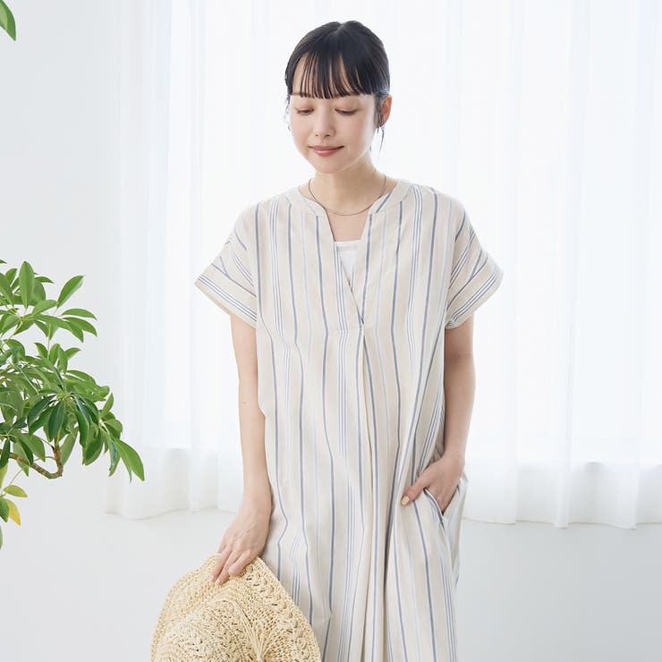 【MARKET（マーケット）】スキッパーフレンチスリーブワンピース | coen【women】 | 詳細画像23 