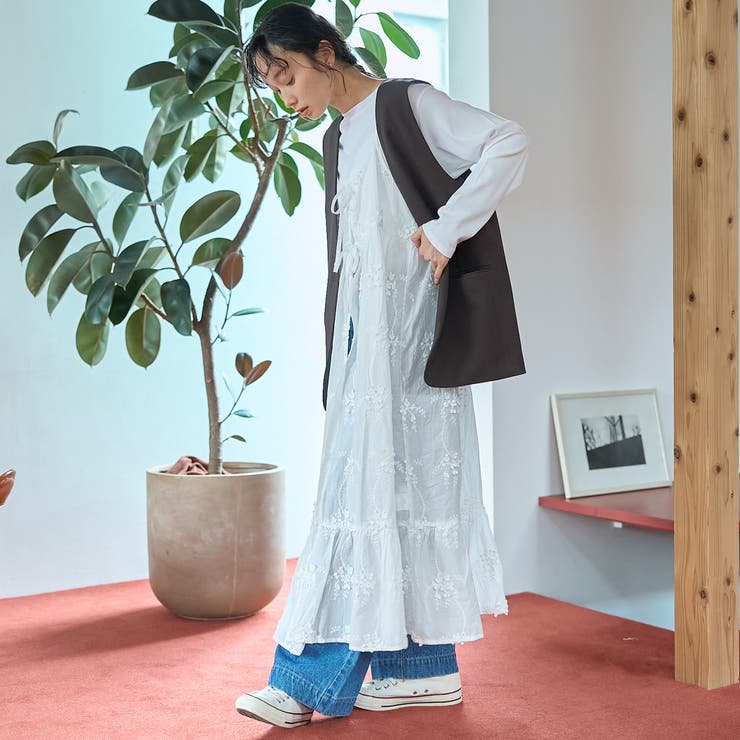【新色登場】3Dフラワー刺繍 キャミワンピース | coen【women】 | 詳細画像9 