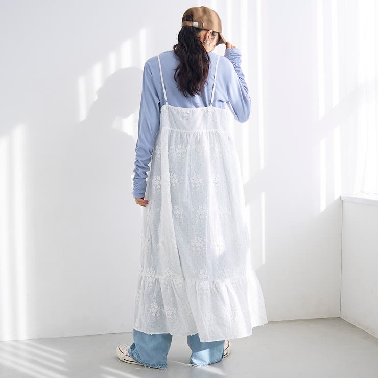 【新色登場】3Dフラワー刺繍 キャミワンピース（ドット柄） | coen【women】 | 詳細画像11 