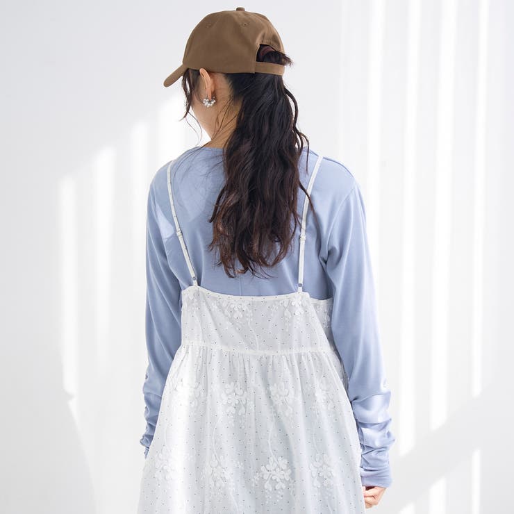 【新色登場】3Dフラワー刺繍 キャミワンピース（ドット柄） | coen【women】 | 詳細画像14 