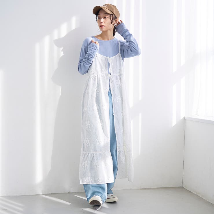 3Dフラワー刺繍 キャミワンピース（ドット柄） | coen【women】 | 詳細画像2 