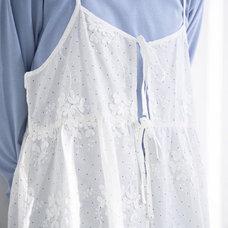 3Dフラワー刺繍 キャミワンピース（ドット柄） | coen【women】 | 詳細画像9 