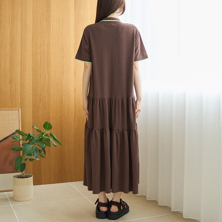 【Penneys（ぺニーズ）別注】配色ライン ティアードポロ襟ワンピース | coen【women】 | 詳細画像24 