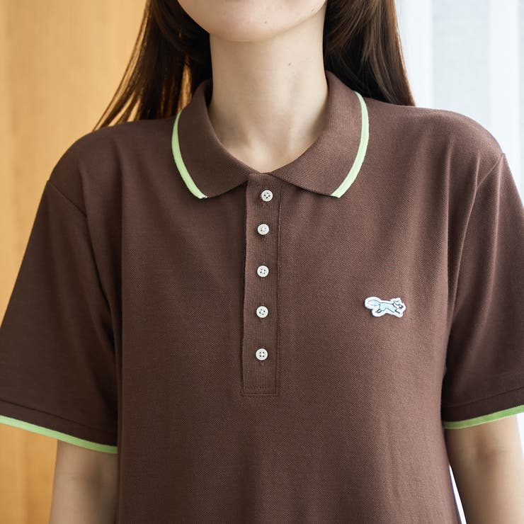Penneys（ぺニーズ）別注】配色ライン ティアードポロ襟ワンピース