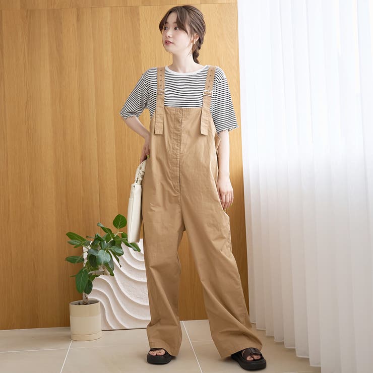 BEIGE | コットンリップストップサロペット | coen【women】