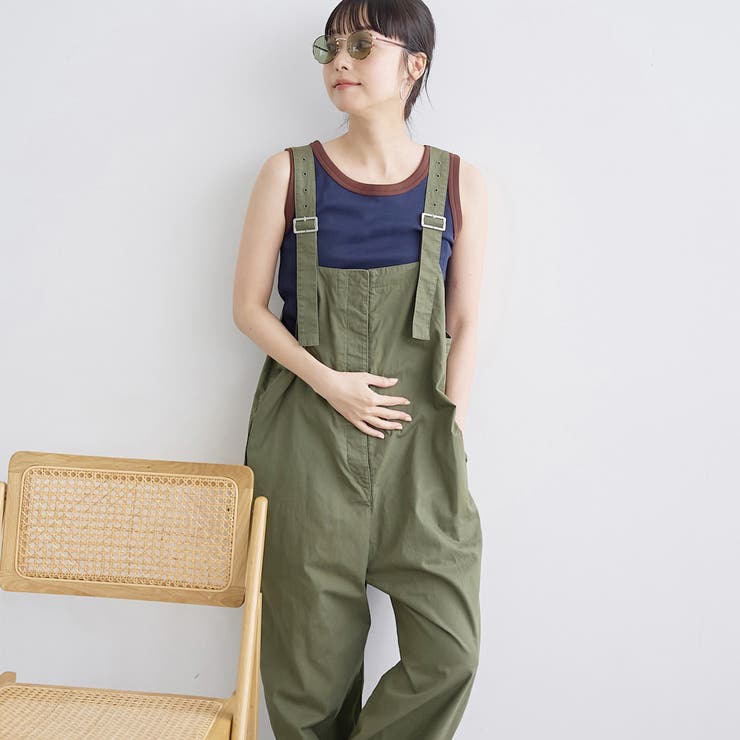 OLIVE | コットンリップストップサロペット | coen【women】
