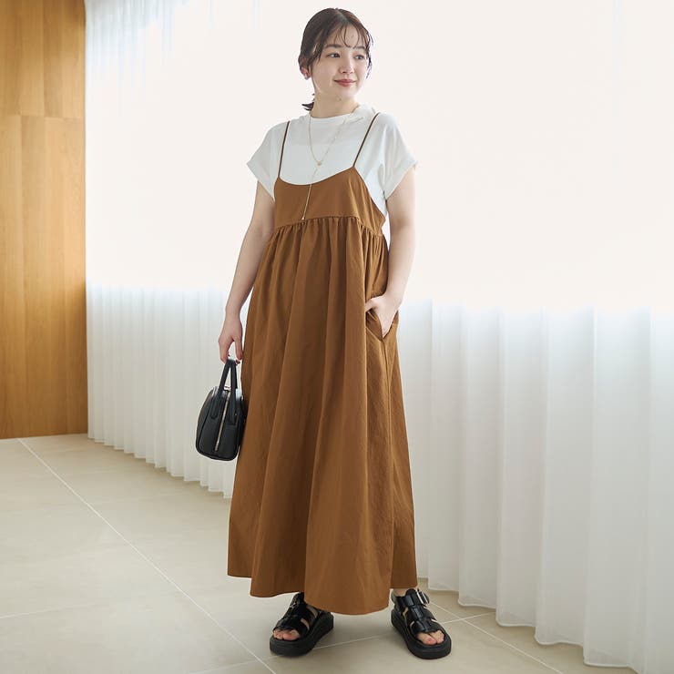 MD.BROWN | 【セットアイテム】サッカーキャミワンピ フレンチスリーブTセット | coen【women】