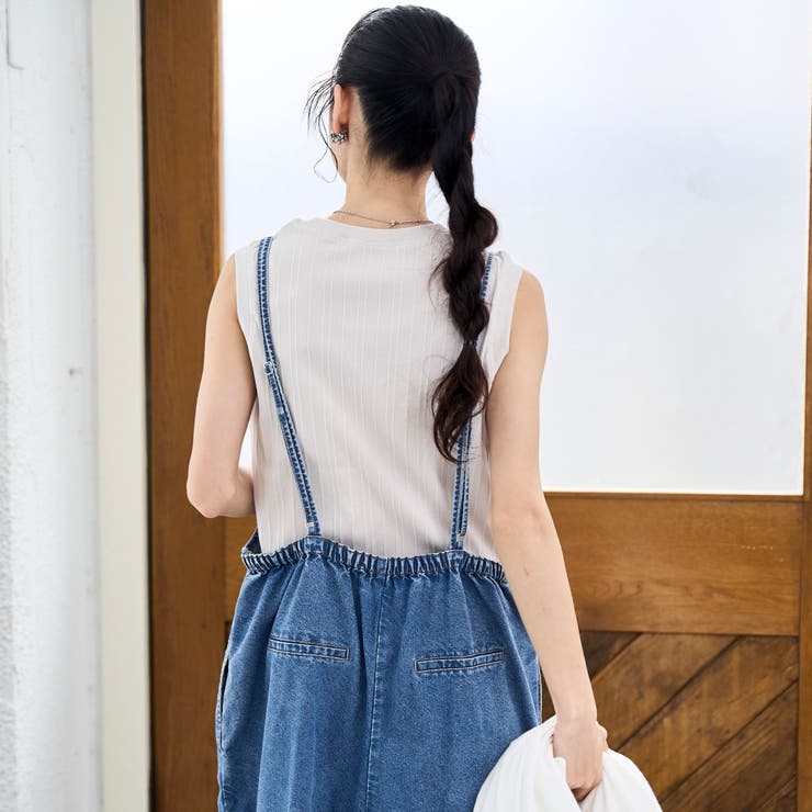 コットンレーヨンデニムサロペット | coen【women】 | 詳細画像22 