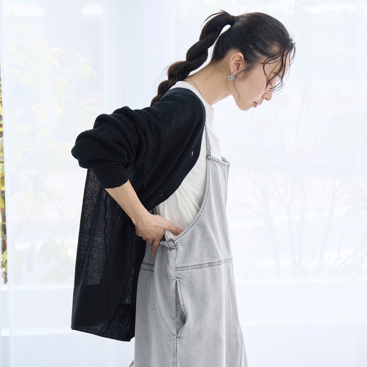 コットンレーヨンデニムサロペット | coen【women】 | 詳細画像6 