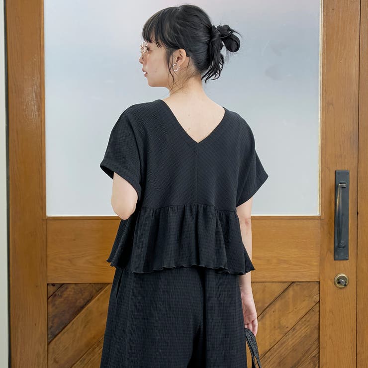 サッカーチェック Vネックオールインワンサロペット | coen【women】 | 詳細画像11 