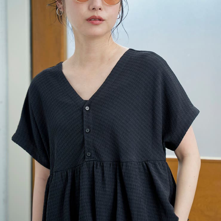 サッカーチェック Vネックオールインワンサロペット | coen【women】 | 詳細画像12 